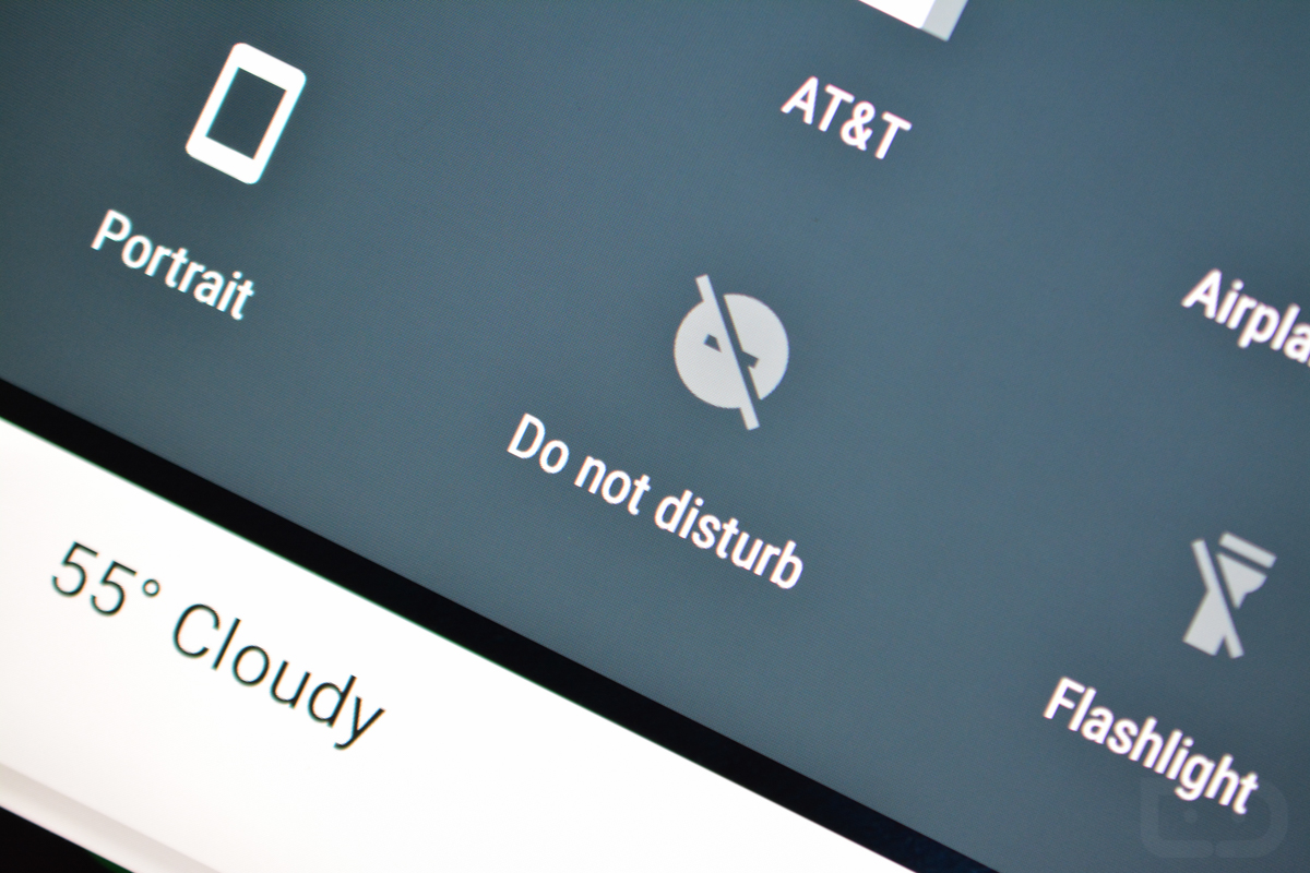 Android Do Not Disturb Quick Settings