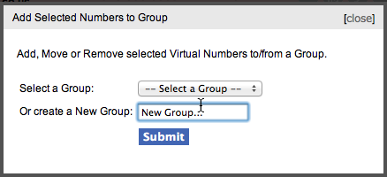 Virtual Number Groups