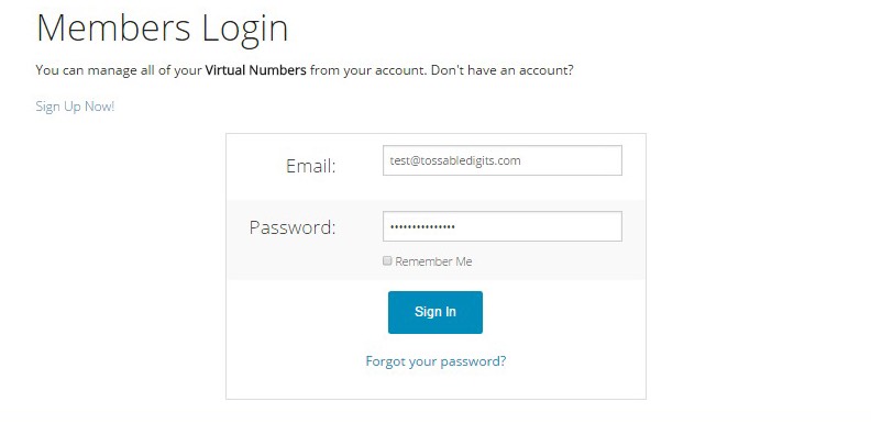 Tossable Digits Support: Step 1: How to Change your Forwarding Phone Number
